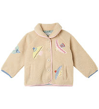 Stella McCartney Kids Fleecejakke - Beige m. Fugle Stella McCartney Kids Fleecejakke - Beige m. Fugle