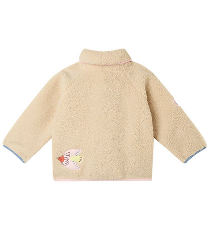 Stella McCartney Kids Fleecejakke - Beige m. Fugle
