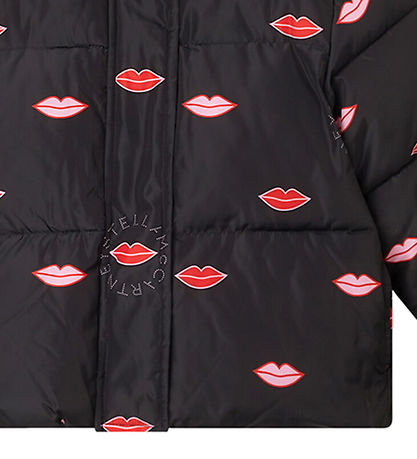 Stella McCartney Kids Dynejakke - Sort m. Læber