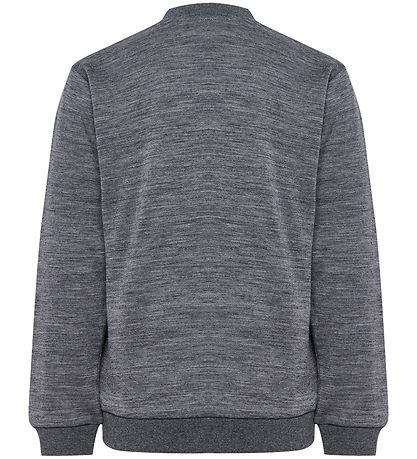Hummel Cardigan - HmlJr - Uld - Mørkegråmeleret