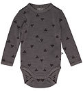 Hummel Bodysuit l/s - HmlMini - Wool - Charcoal Grey