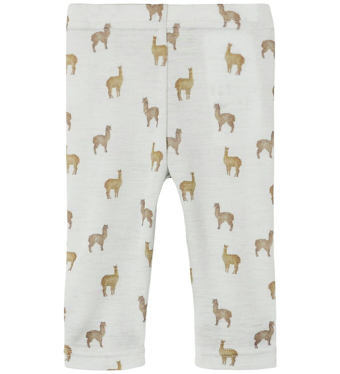 Lil Atelier Leggings - Uld - NbmNoel - Gray Dawn/Lama