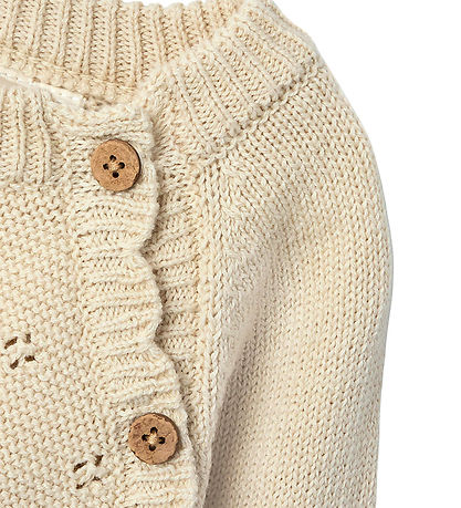 Lil Atelier Bluse - Strik - NbfLaguna - Turtledove m. Hulmønster