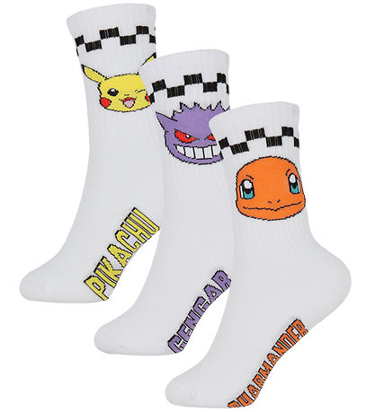 Name It Strømper - 3-pak - Pokemon - NkmJanaka - Bright White/3P