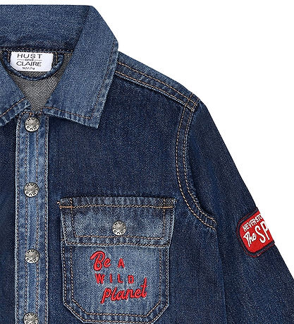 Hust and Claire Denimskjorte - Ravn - Dark blue denim
