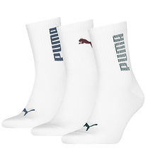 Puma Strømper - Short - 3-pak - Hvid/Colored Logo Puma Strømper - Short - 3-pak - Hvid/Colored Logo