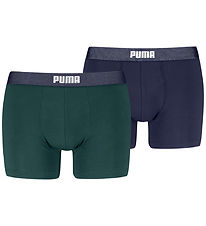 Puma Boxershorts - 2-pak - Grøn/Navy Puma Boxershorts - 2-pak - Grøn/Navy