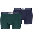 Puma Boxershorts - 2-pak - Grøn/Navy Puma Boxershorts - 2-pak - Grøn/Navy