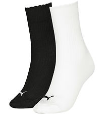 Puma Strømper - 2-pak - Hvid/Sort Puma Strømper - 2-pak - Hvid/Sort