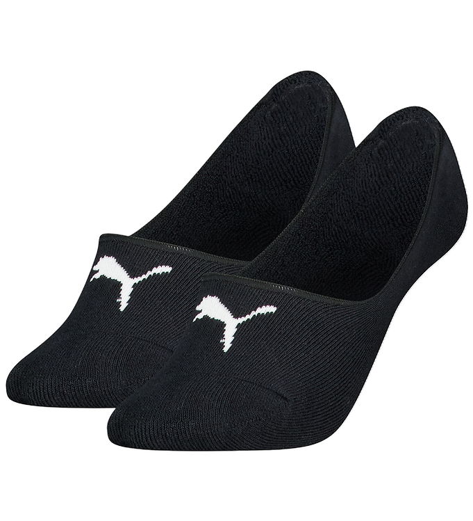 Puma Strømper 2P Women Cushioned Footie Socks Sort bomuld Str 35/38 Dame