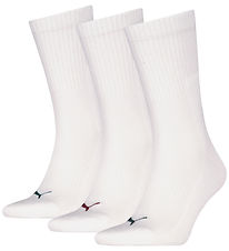 Puma Strømper - Regular Crew - 3-pak - Hvid/Colored Logo Puma Strømper - Regular Crew - 3-pak - Hvid/Colored Logo