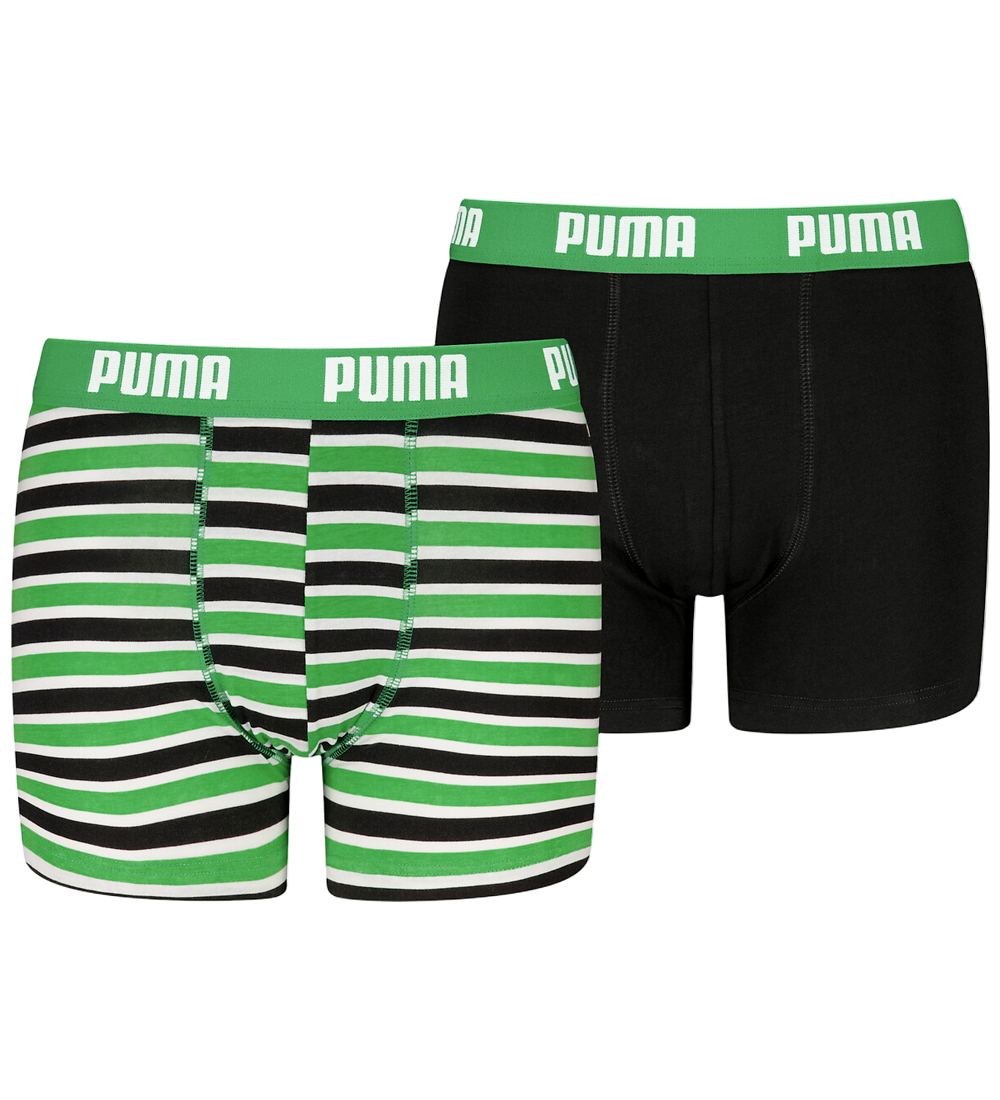 Puma Boxershorts - Everyday - 2er-Pack - Grün/Schwarz - Puma - 122/128 - Boxershorts