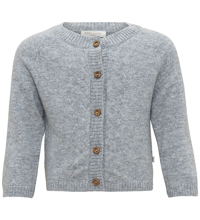 Minimalisma Cardigan - Inka - Uld- Gråmeleret