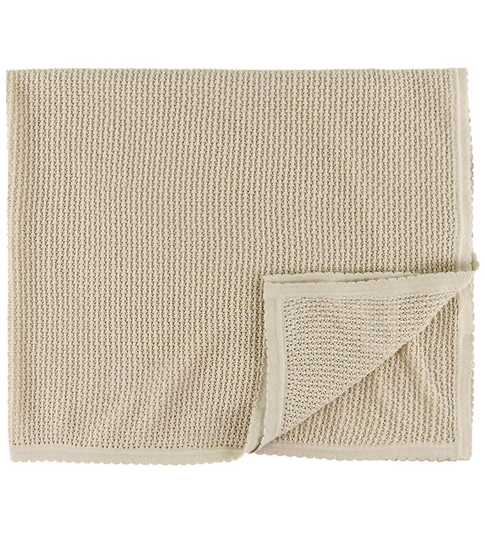 Müsli Tæppe - Strik - 90x90 cm - Oat