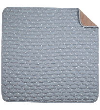 Müsli Tæppe - Quiltet - 90x90 cm - Stars - Jasmin Blue/Balsam Cr Müsli Tæppe - Quiltet - 90x90 cm - Stars - Jasmin Blue/Balsam Cr