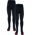 FUB Strømpebukser - Uld - Rib - 2-pak - Dark Navy FUB Strømpebukser - Uld - Rib - 2-pak - Dark Navy
