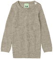 FUB Bluse - Rib - Strik - Uld - Oat Melange FUB Bluse - Rib - Strik - Uld - Oat Melange