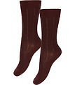 FUB Strømper - Uld - Rib - 2-pak - Cranberry FUB Strømper - Uld - Rib - 2-pak - Cranberry