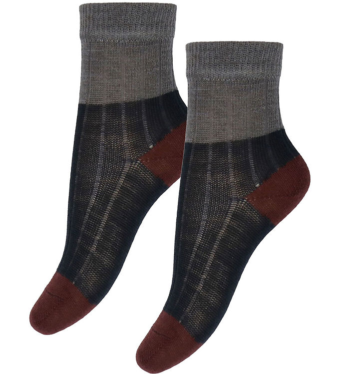 FUB Strømper - Uld - Rib - 2-pak - Dark Navy