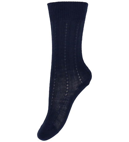 FUB Strømper - Uld - Rib - 2-pak - Dark Navy