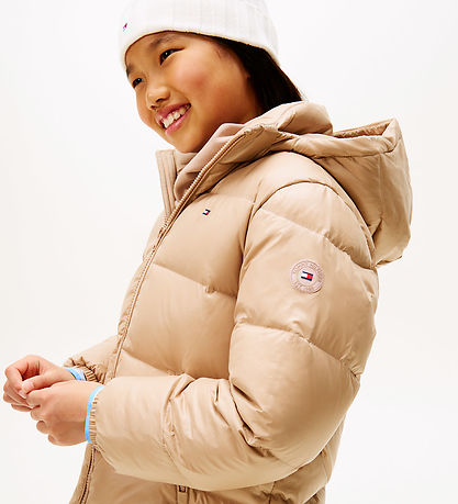 Tommy Hilfiger Dunjakke - Essential Down - Malted Milk