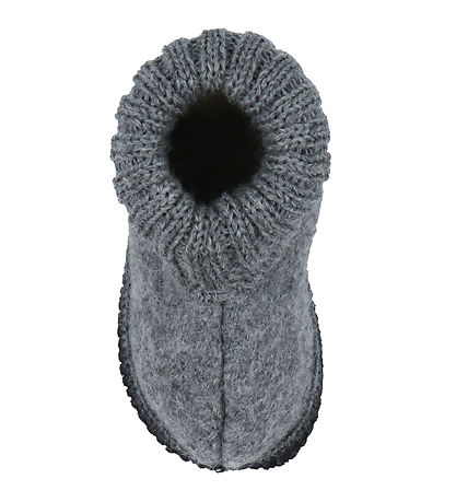Huttelihut Hjemmesko - Uld - Medium Grey Melange