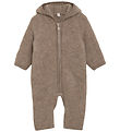 Huttelihut Køredragt - Uldfleece - Savannah Melange m. Ører Huttelihut Køredragt - Uldfleece - Savannah Melange m. Ører