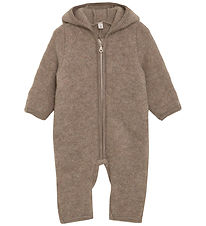 Huttelihut Køredragt - Uldfleece - Savannah Melange m. Ører Huttelihut Køredragt - Uldfleece - Savannah Melange m. Ører