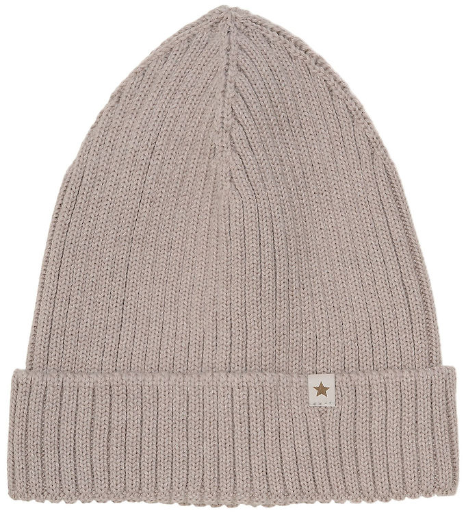 Huttelihut Hue - Uld - Strik - Dino - Camel Melange m. Takker