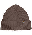 Huttelihut Hue - Uld - Strik - Brown Melange Huttelihut Hue - Uld - Strik - Brown Melange