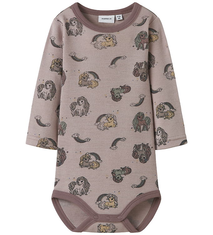 Name It Body l/æ - Uld - NbfWillit - Shadow Gray/Unicorn