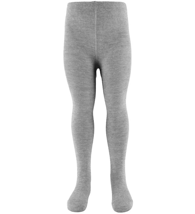 Name It Strømpebukser - Uld/Bomuld - NbmWak - Grey Melange