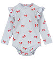 Konges Sløjd Body l/æ - Sui - Rosia Blue Bow m. Hulmønster Konges Sløjd Body l/æ - Sui - Rosia Blue Bow m. Hulmønster