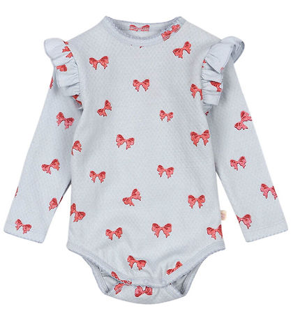 Konges Sløjd Body l/æ - Sui - Rosia Blue Bow m. Hulmønster