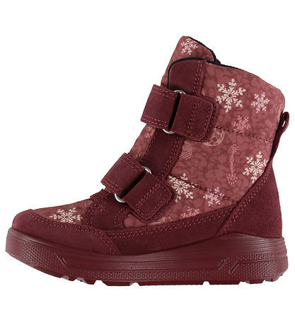 ECCO Vinterstøvler - Tex - Urban Snow - Dark Ruby/Snowflake Prin