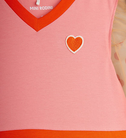 Mini Rodini Kjole - Tyl - Pink m. Prikker