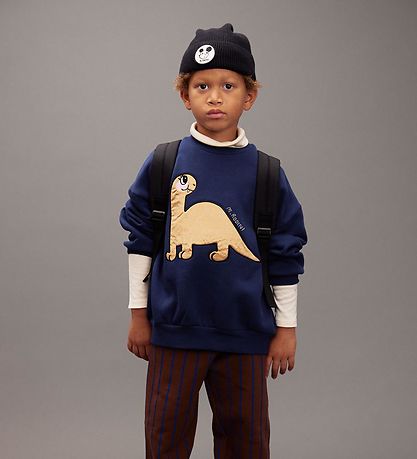 Mini Rodini Sweatshirt - Dino - Blå