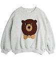 Mini Rodini Sweatshirt - Bear Chenille - Gråmeleret Mini Rodini Sweatshirt - Bear Chenille - Gråmeleret