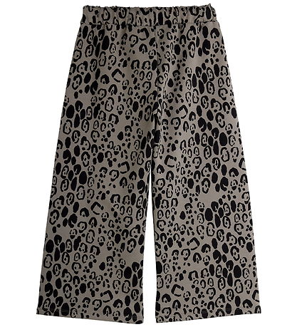 Mini Rodini Bukser - Leopard - Grå