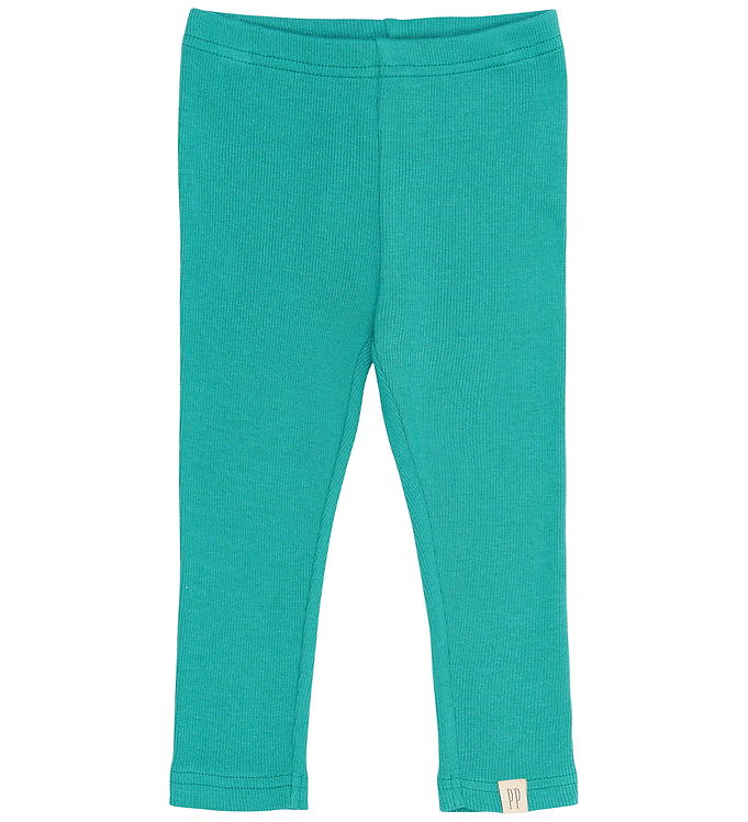 Petit Piao Leggings Rib Modal - Turquoise