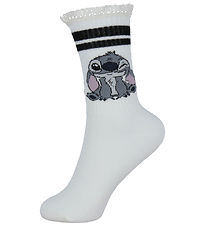 Name It Strømper - NkfAkini - Cloud Dancer/Sort m. Stitch Name It Strømper - NkfAkini - Cloud Dancer/Sort m. Stitch