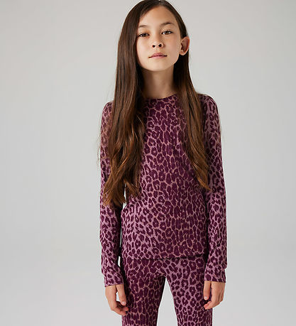 Name It Bluse - NkfNuni - Grape Shake m. Leopardprint Name It Bluse - NkfNuni - Grape Shake m. Leopardprint