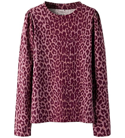 Name It Bluse - NkfNuni - Grape Shake m. Leopardprint Name It Bluse - NkfNuni - Grape Shake m. Leopardprint