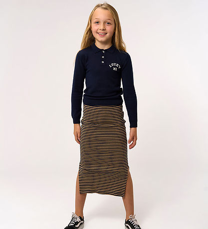 The New Nederdel - Rib - TnPriscilla - Navy Blazer Striped m. Gl