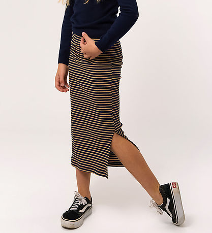 The New Nederdel - Rib - TnPriscilla - Navy Blazer Striped m. Gl