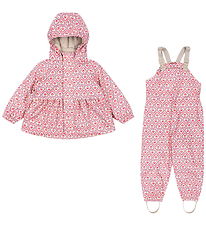 Konges Sløjd Regntøj m. Seler/Fleece - Palme - Felice Rose Konges Sløjd Regntøj m. Seler/Fleece - Palme - Felice Rose