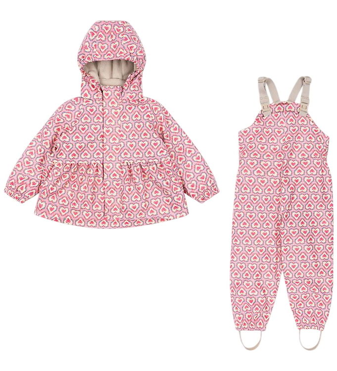 Konges Sløjd Regntøj m. Seler/Fleece - Palme - Felice Rose