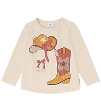 Hust and Claire Bluse - Alma - Wheat Melange Hust and Claire Bluse - Alma - Wheat Melange