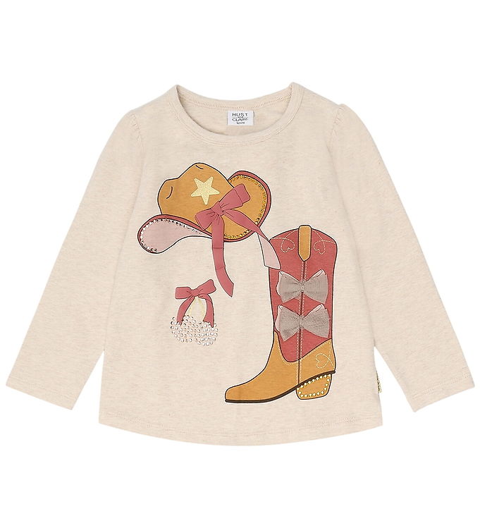 Hust and Claire Bluse - Alma - Wheat Melange