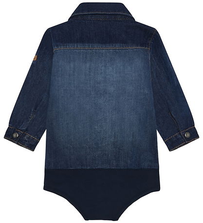 Hust and Claire Skjortebody l/æ - Denim - Bertil - Blue Denim